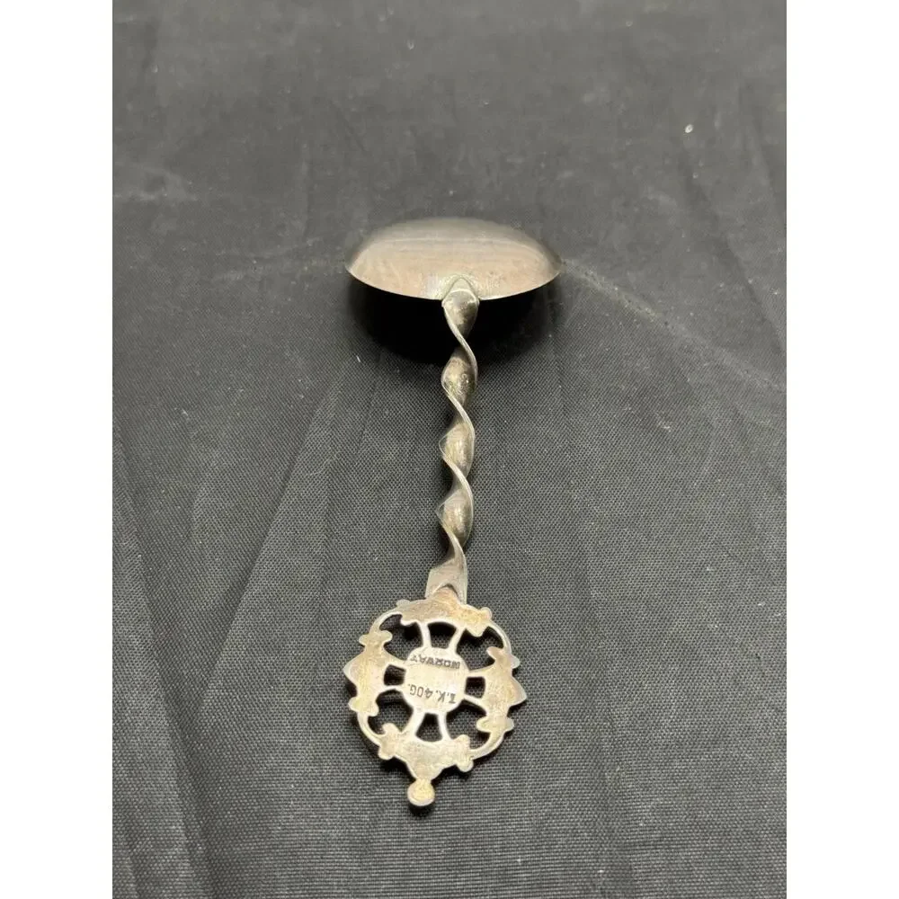 Vintage Thomsen Knudsen Kings Cross Norway TK 40G Silverplate Bonbon Spoon 5